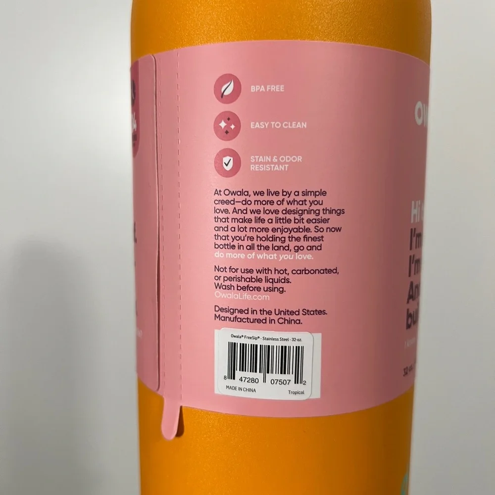 Owala 32 Oz. Water Bottle Orange - Picture 4 of 11